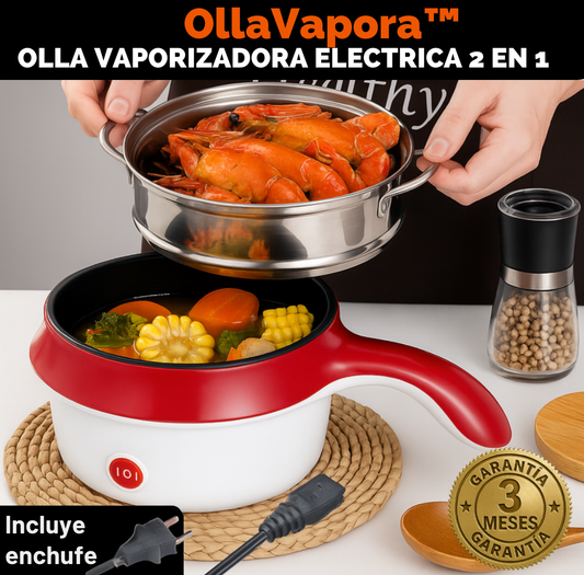 Olla vaporera 2 en 1